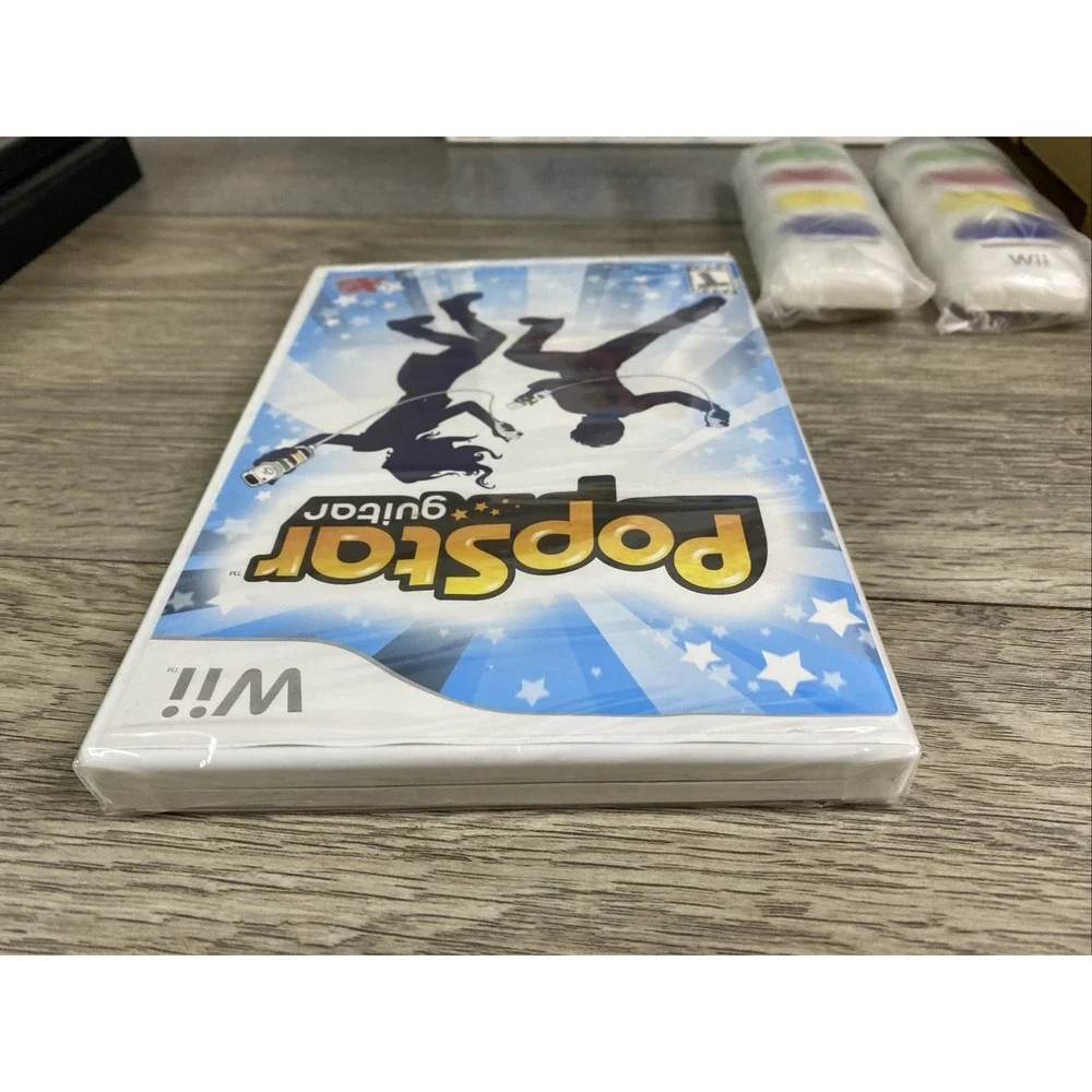 PopStar Guitar /w AirGs Nintendo Wii 2008 New Open Box